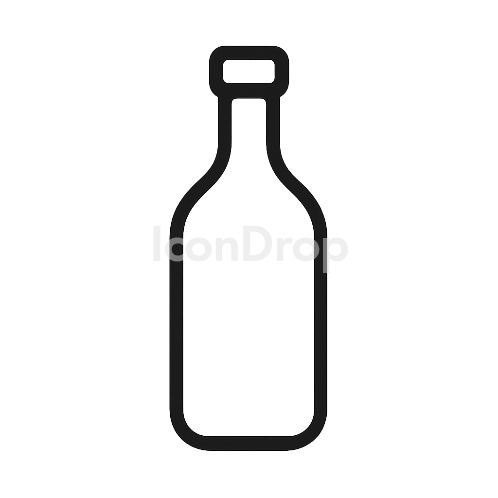 Glass Bottle Icon Outline