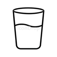 Glass Half Full Icon Outline