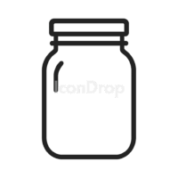 Glass Jar Icon Outline