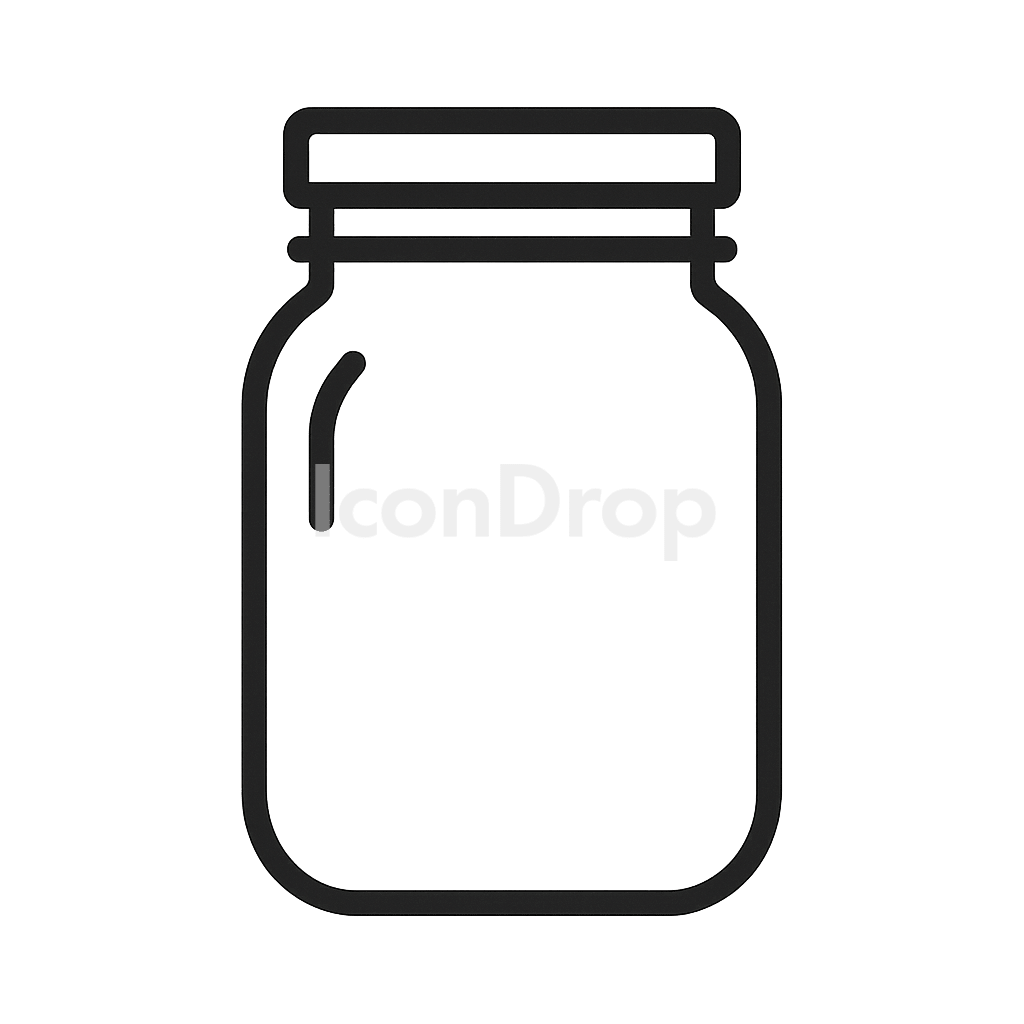 Glass Jar Icon Outline
