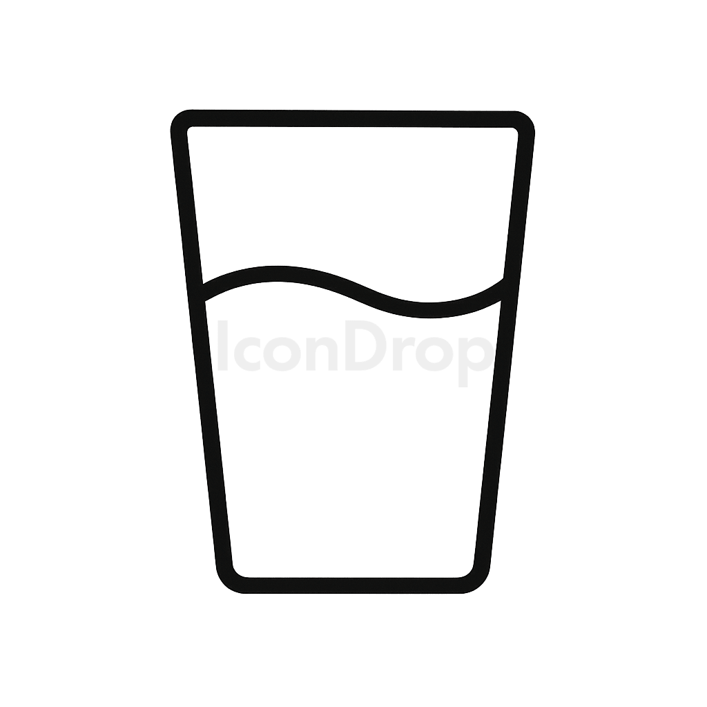 Glass Of Water Icon Outline