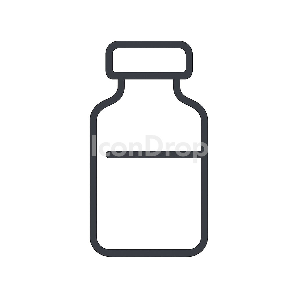 Glass Vial Icon Outline