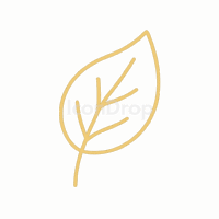 金の葉っぱのアイコン(アウトライン)