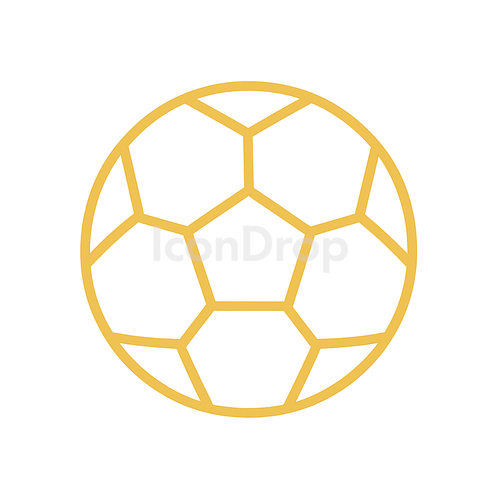 Golden Ball Icon Outline
