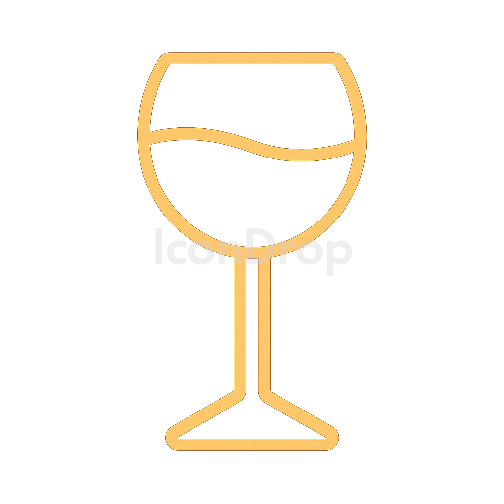 Golden Glass Icon Outline