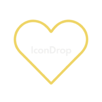 Golden Heart Icon Outline