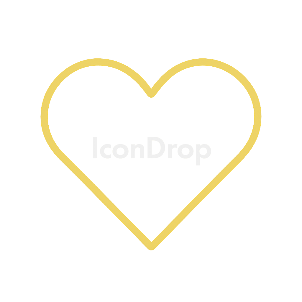 Golden Heart Icon Outline