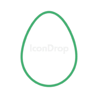 Green Egg Icon Outline