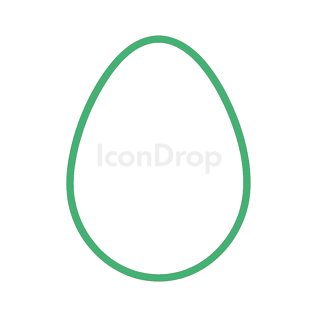 Green Egg Icon Outline
