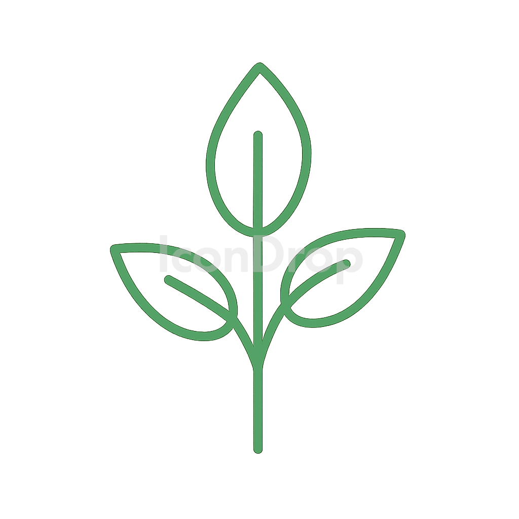 Green Plant Icon Outline