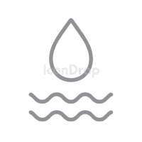 Grey Water Icon Outline