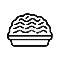 ひき肉のアイコン（アウトライン）