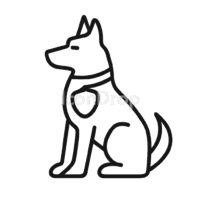 Guard Dog Icon Outline