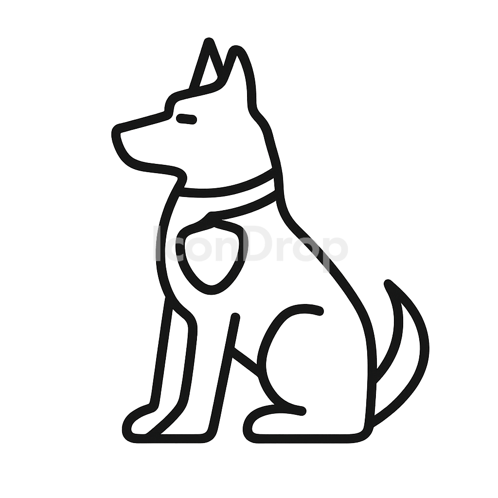 Guard Dog Icon Outline