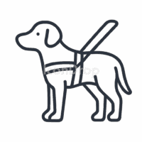 Guide Dog Icon Outline