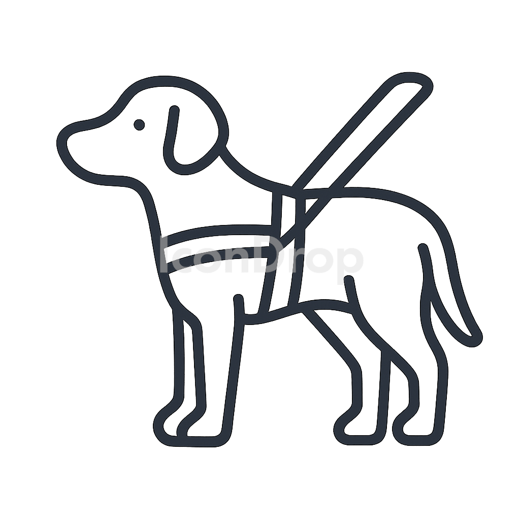 Guide Dog Icon Outline
