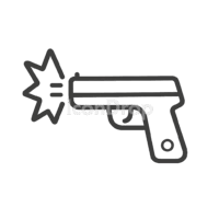 Gun Fire Icon Outline
