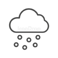 天気アプリ用のひょうのアイコン（アウトライン）