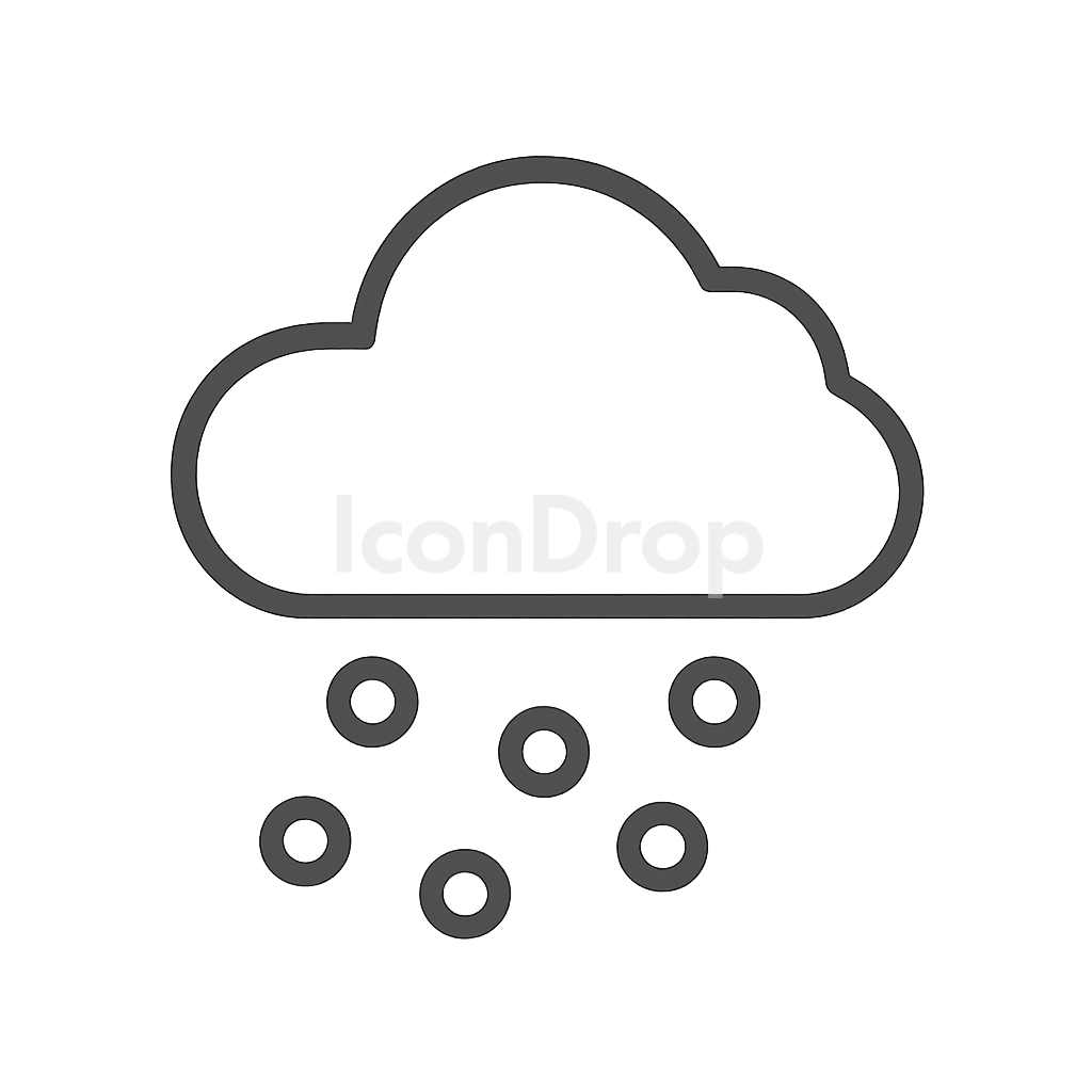 天気アプリ用のひょうのアイコン アウトライン