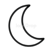 Half Moon Icon Outline