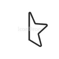 Half Star Icon Outline