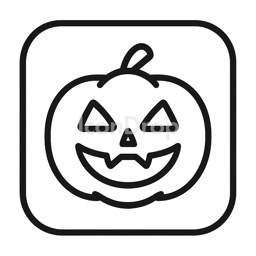 Halloween App Icons Aesthetic Outline