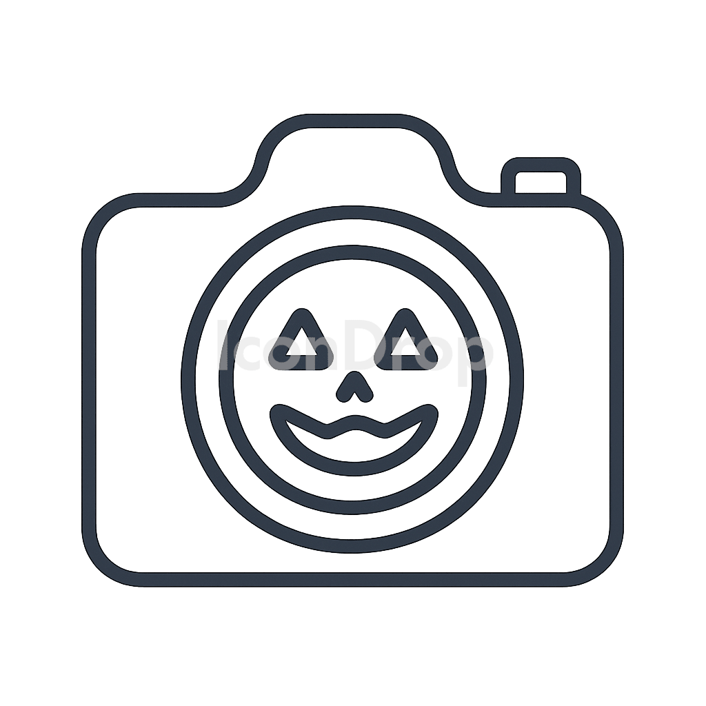 Halloween Camera App Icon Outline