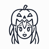 Halloween Icon Anime Outline