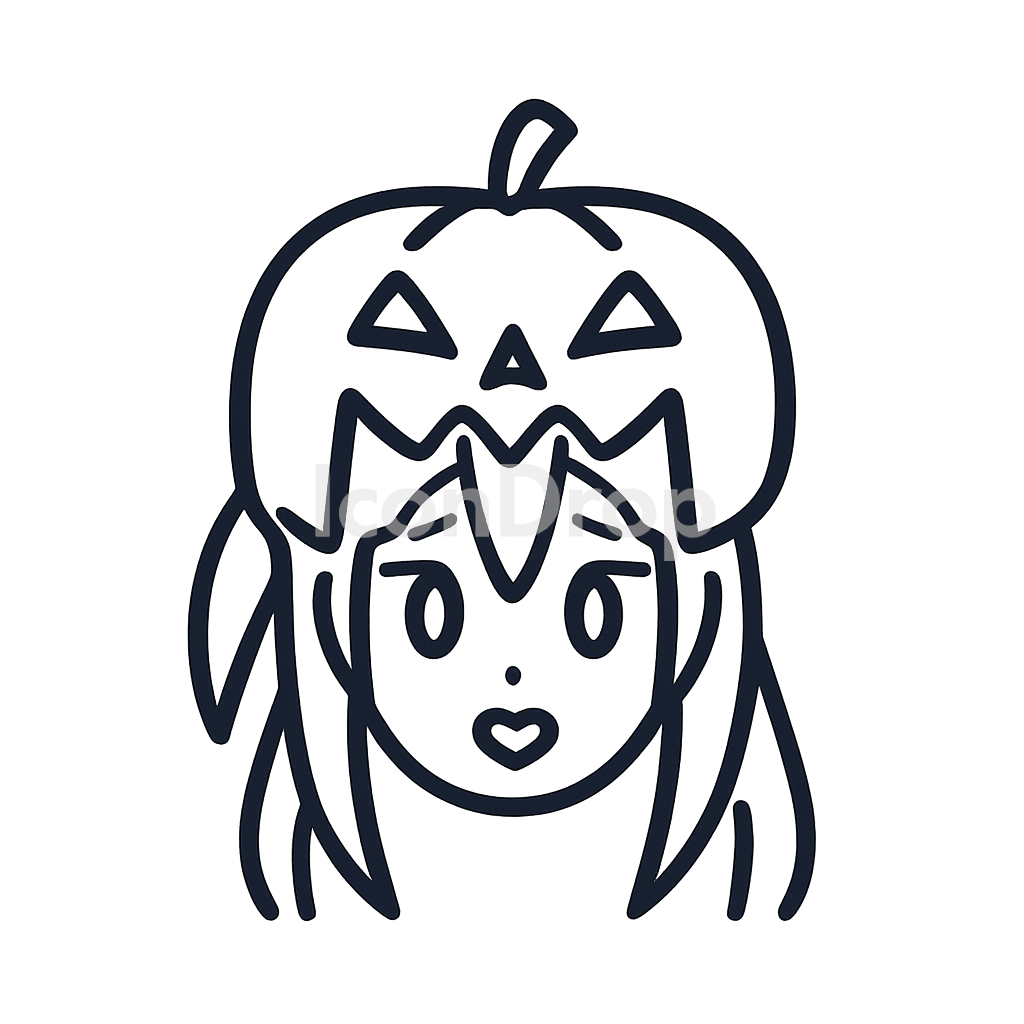 Halloween Icon Anime Outline