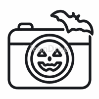 Halloween Icon Camera Outline