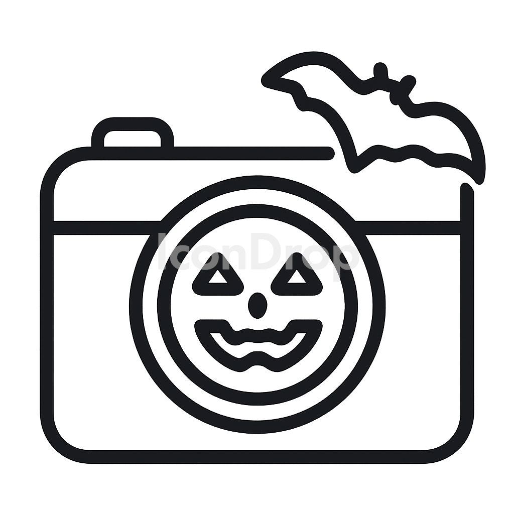 Halloween Icon Camera Outline