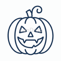 Halloween Icon Cartoon Outline