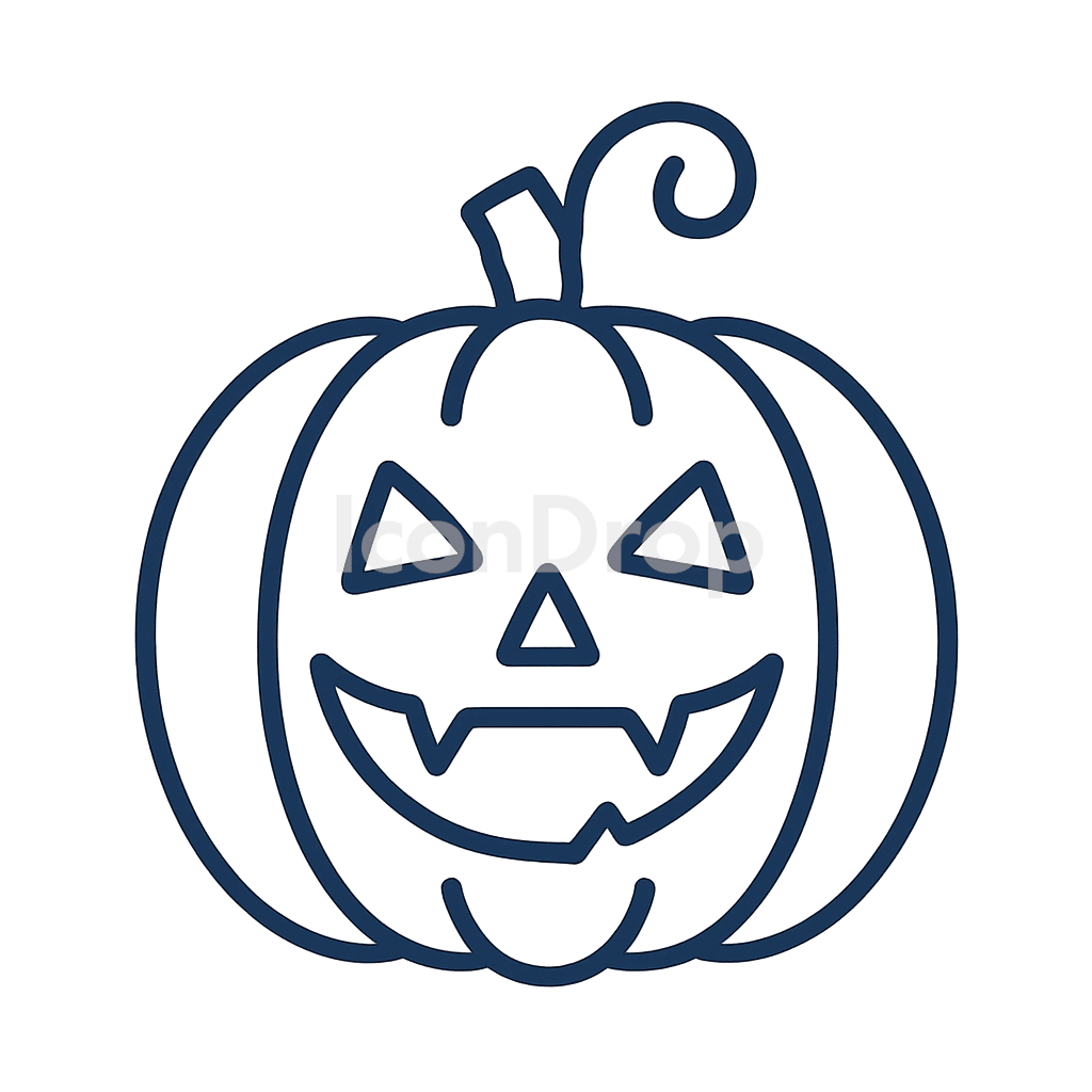 Halloween Icon Cartoon Outline