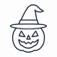 Halloween Icon Character Outline