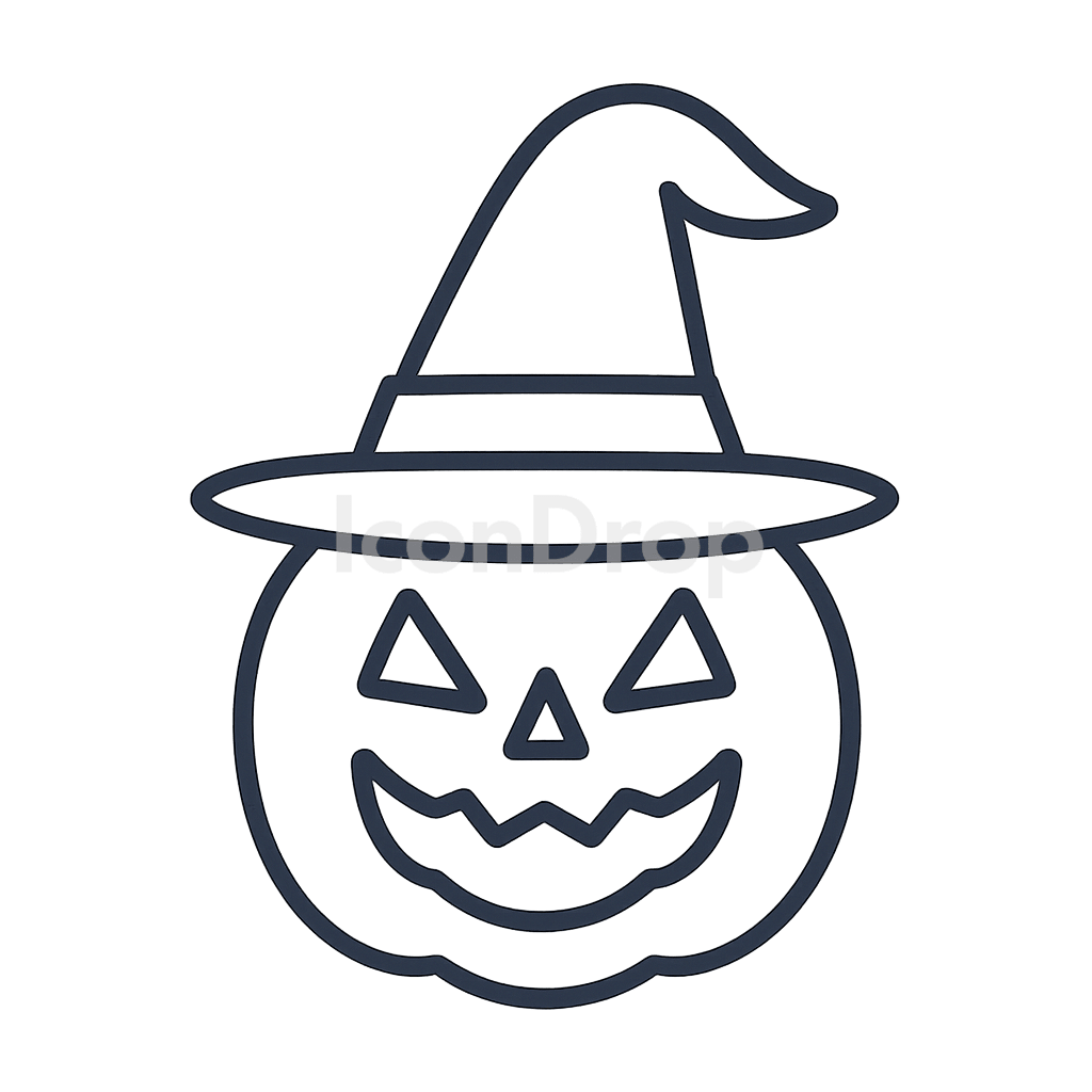 Halloween Icon Character Outline