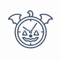 Halloween Icon Clock Outline