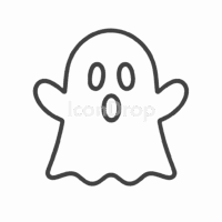 Halloween Icon Ghost Outline