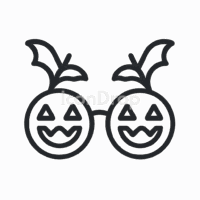 Halloween Icon Glasses Outline