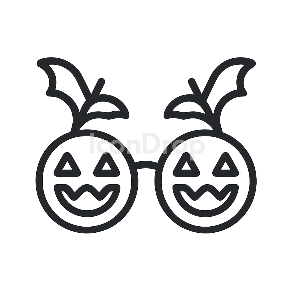 Halloween Icon Glasses Outline