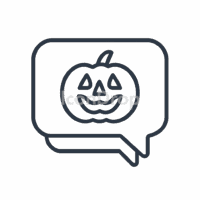 Halloween Icon Messages Outline