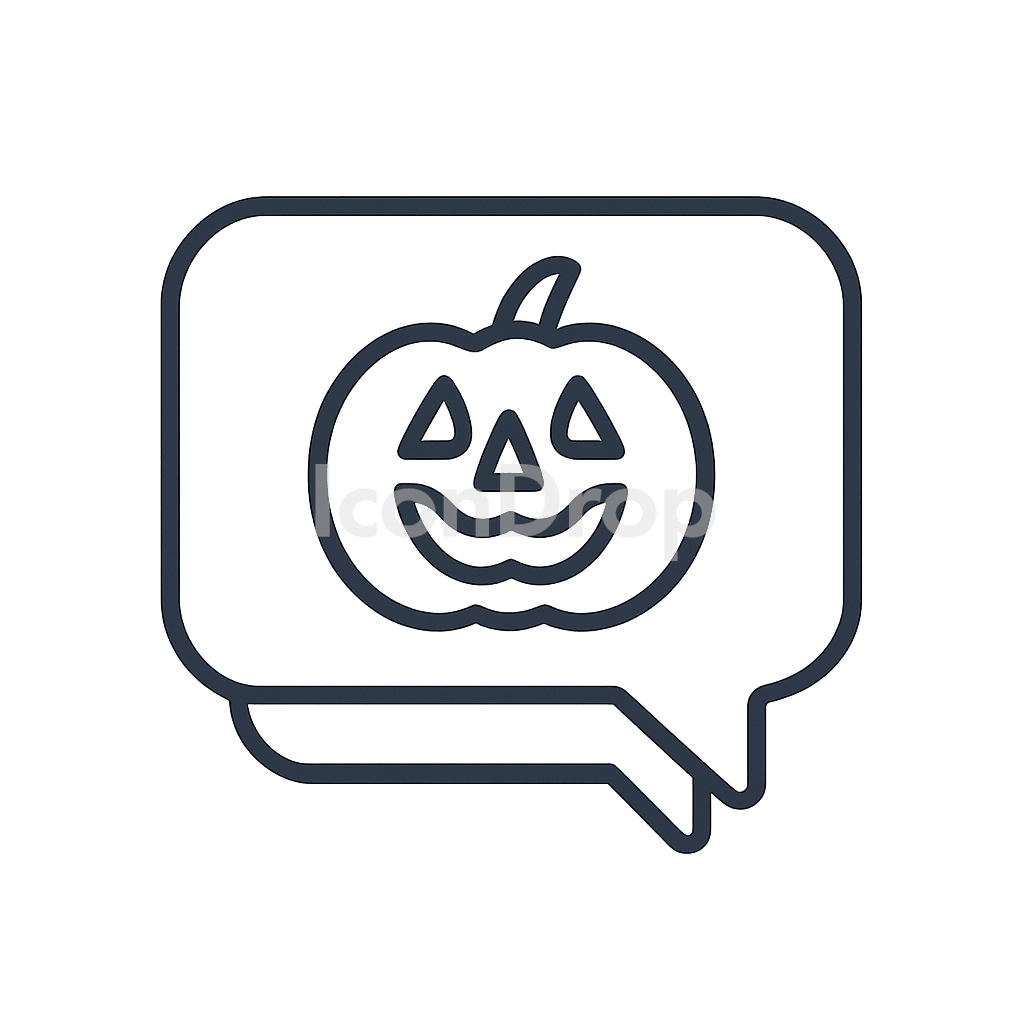 Halloween Icon Messages Outline