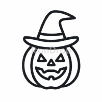 ハロウィンのアイコン(アウトライン)