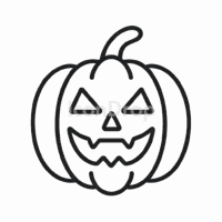 Halloween Icon Pumpkin Outline
