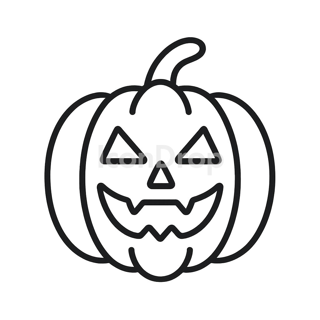 Halloween Icon Pumpkin Outline