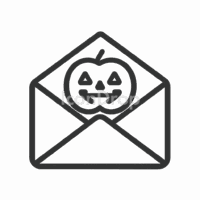 Halloween Mail Icon Outline
