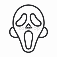 Halloween Mask Icon Outline