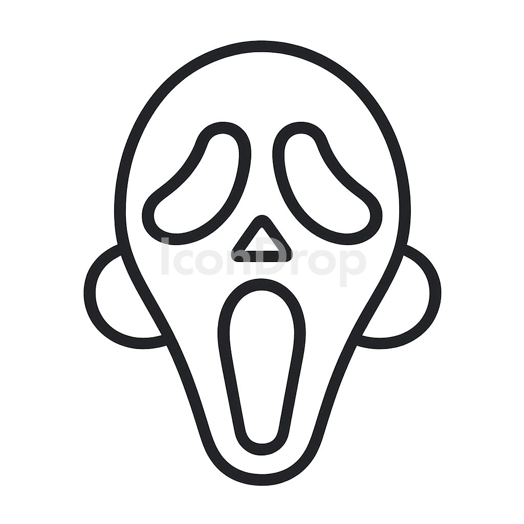 Halloween Mask Icon Outline