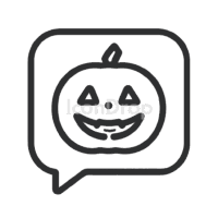 Halloween Messages App Icon Outline