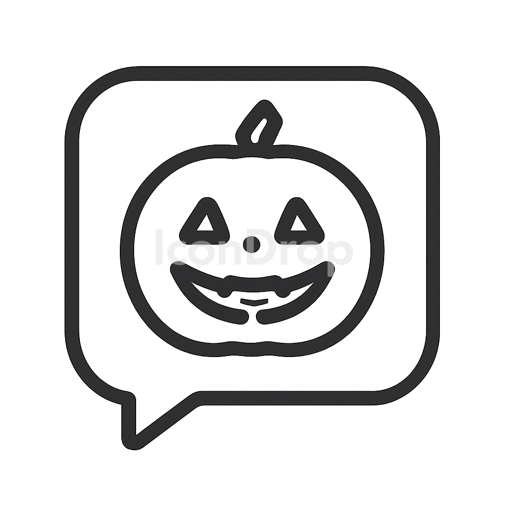 Halloween Messages App Icon Outline