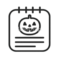 Halloween Notes App Icon Outline